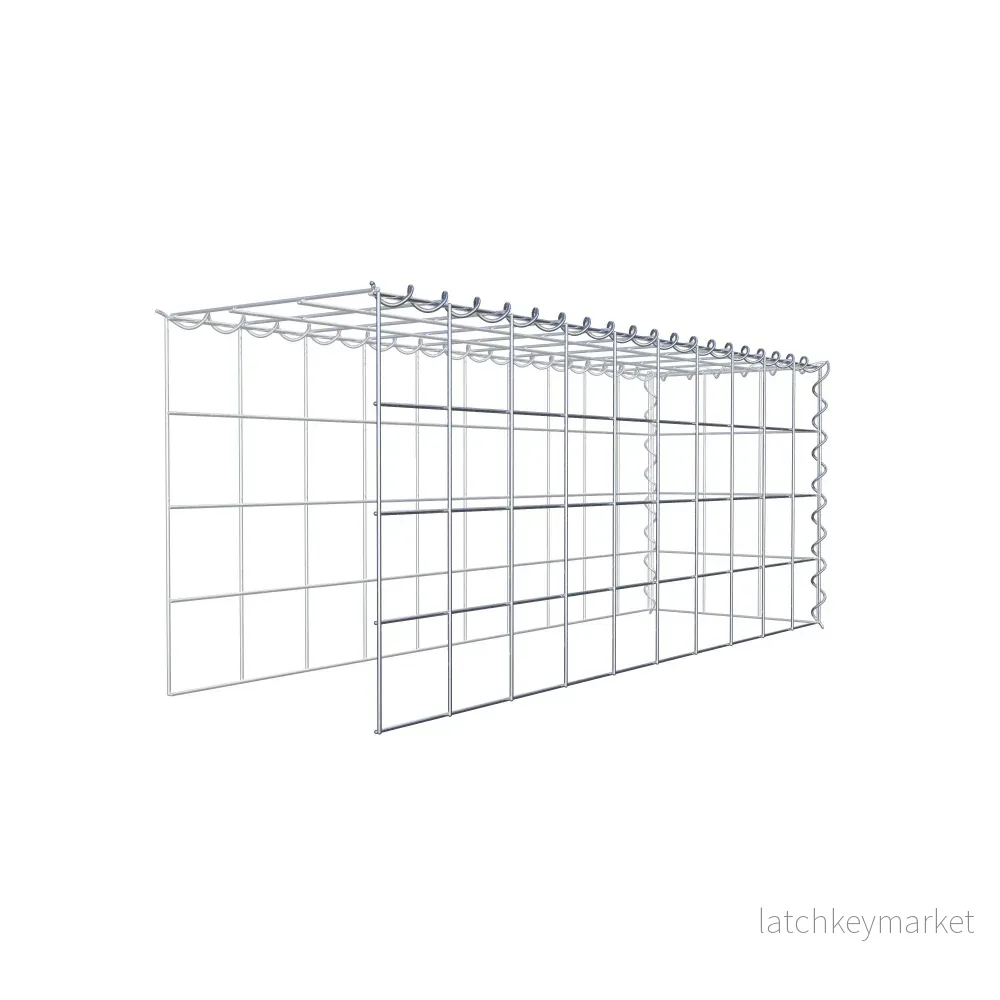 Påväxt gabion typ 4 100 cm x 40 cm x 30 cm (L x H x D), maskstorlek 10 cm x 10 cm, spiral - Bild 3
