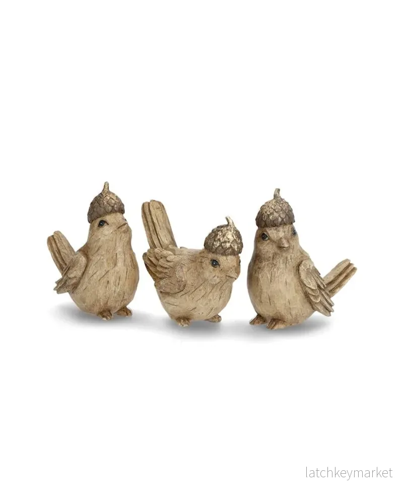 Dekoration Fågel Ekollonhatt 3-pack Dekoration Fågel Ekollonhatt 3-pack