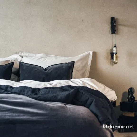 KUDDFODRAL SAMMET & LINNE - Lava Grey 50x70