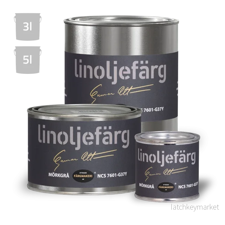 Mörkgrå Linoljefärg Ottossons Mörkgrå Linoljefärg Ottossons