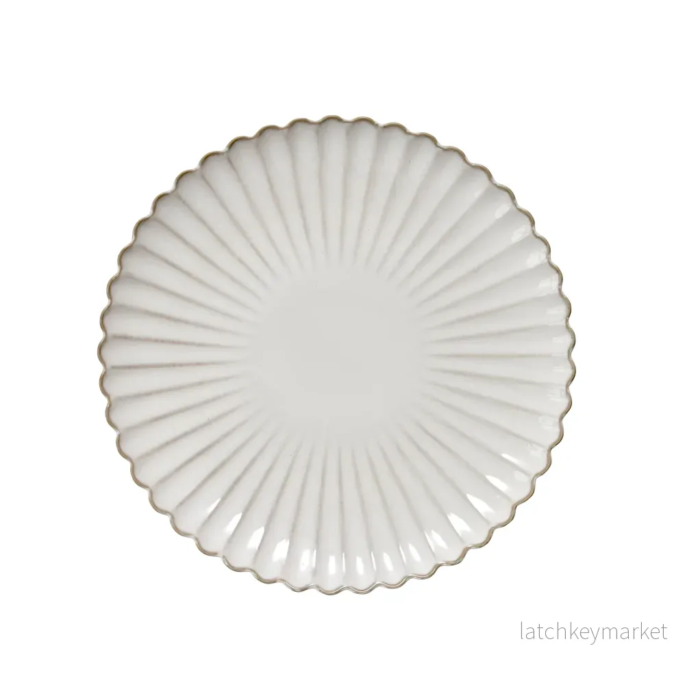 Camille middagstallrik H3 Ø27 cm. benvit