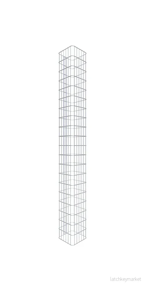 Gabionpelare vinkelrät 32 cm x 32 cm, 200 cm höjd, MW 5 cm x 10 cm Gabionpelare vinkelrät 32 cm x 32 cm, 200 cm höjd, MW 5 cm x 10 cm