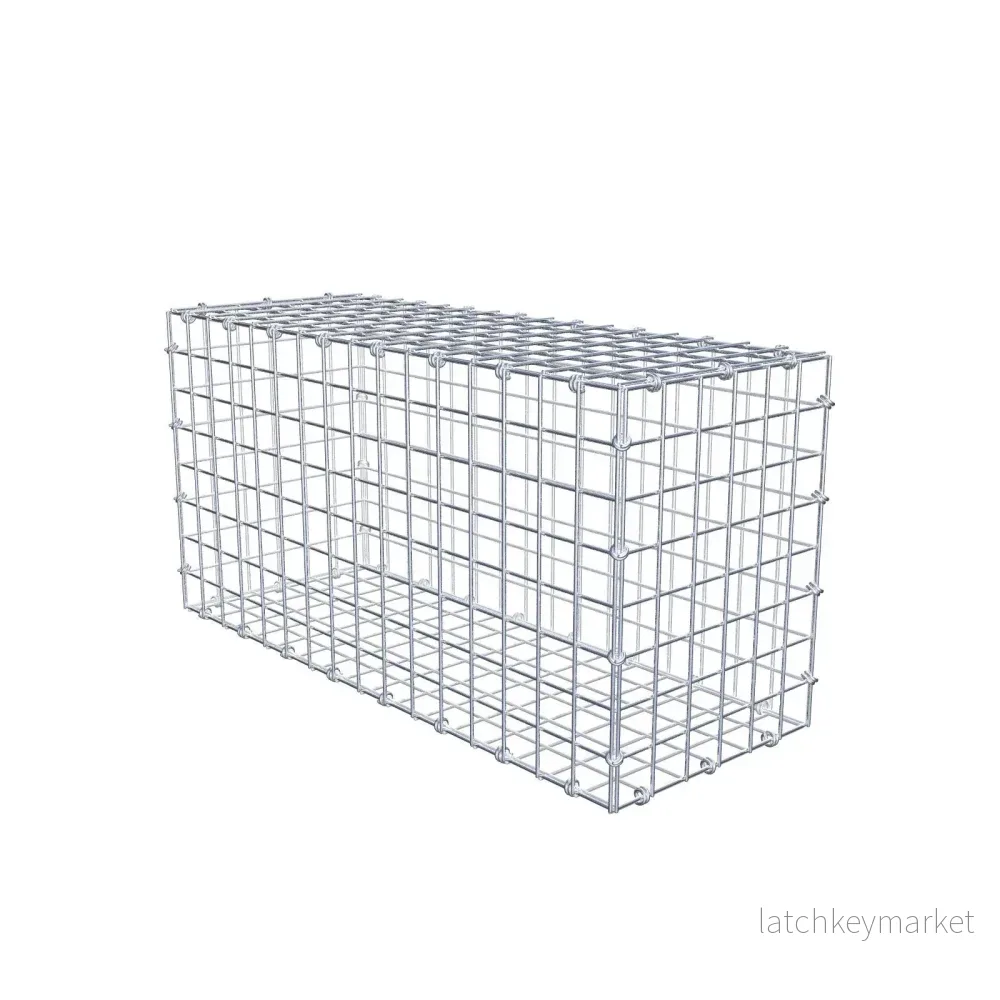 Gabion 80 cm x 40 cm x 30 cm (L x H x D), maskstorlek 5 x 5 cm, spiralring Gabion 80 cm x 40 cm x 30 cm (L x H x D), maskstorlek 5 x 5 cm, spiralring