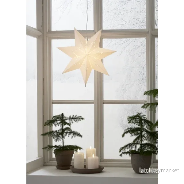 Adventsstjärna Pappersstjärna Lysa vit 43 cm Adventsstjärna Pappersstjärna Lysa vit 43 cm