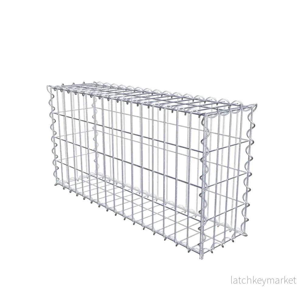 Gabion 80 cm x 40 cm x 20 cm (L x H x D), maskstorlek 5 cm x 10 cm, spiral Gabion 80 cm x 40 cm x 20 cm (L x H x D), maskstorlek 5 cm x 10 cm, spiral