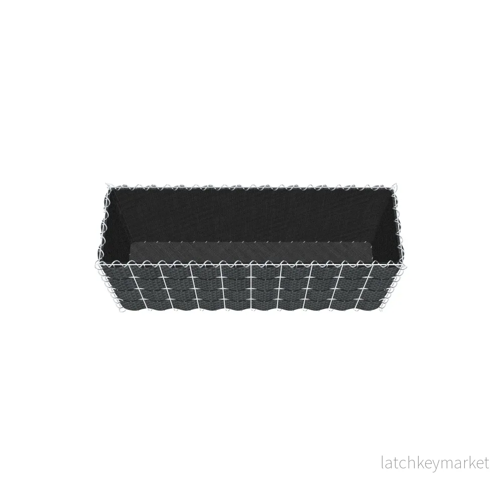 Grön gabion med fleece & insynsskydd 100 cm x 40 cm x 30 cm (L x H x D), maskstorlek 5 cm x 10 cm, spiral - Bild 3