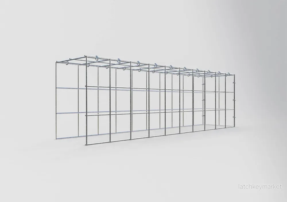 Extra gabion typ 4 100 cm x 30 cm x 20 cm (L x H x D), maskstorlek 10 cm x 10 cm, C-ring - Bild 2