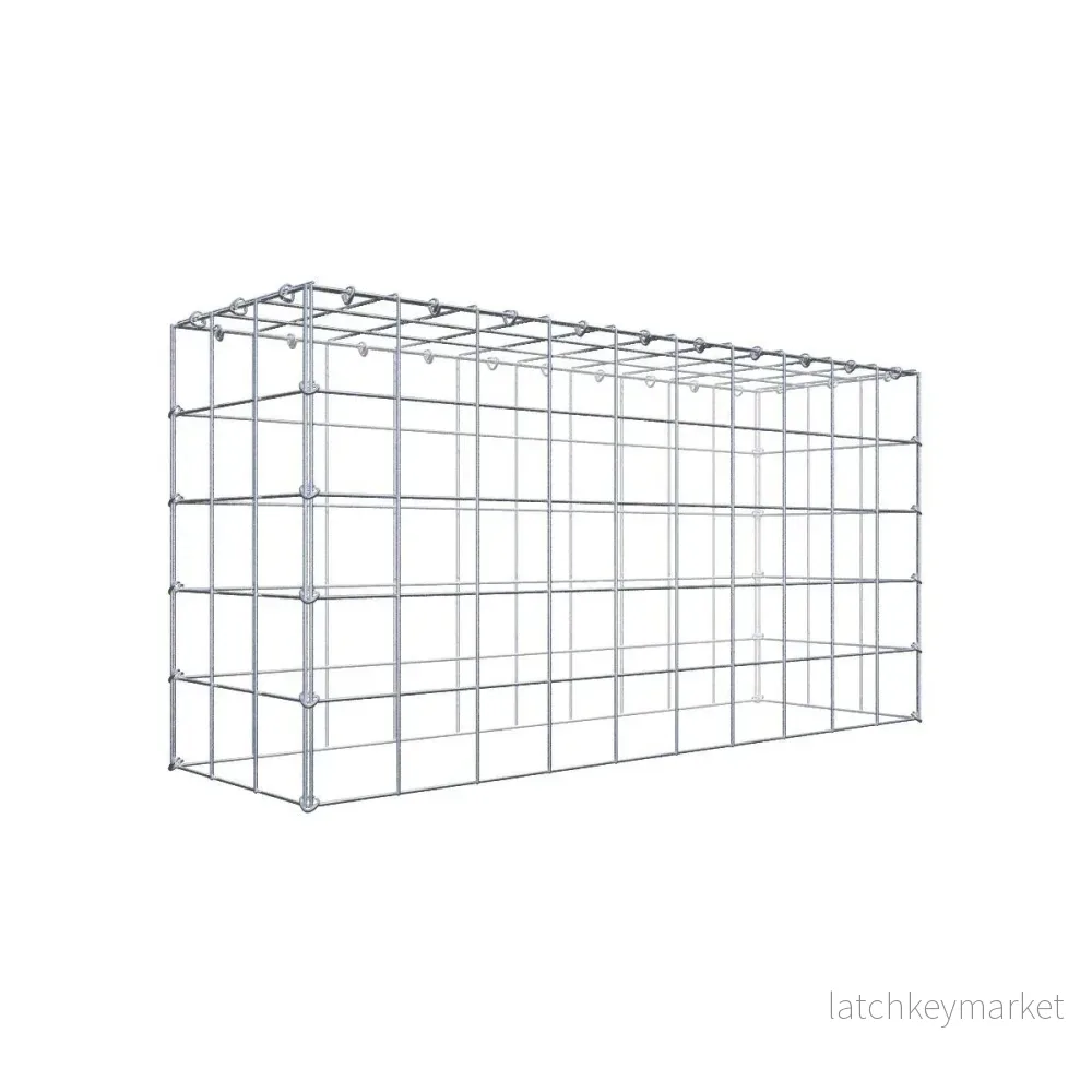 Typ 3 påbyggnadsgabion 100 cm x 50 cm x 30 cm (L x H x D), maskstorlek 10 cm x 10 cm, C-ring Typ 3 påbyggnadsgabion 100 cm x 50 cm x 30 cm (L x H x D), maskstorlek 10 cm x 10 cm, C-ring