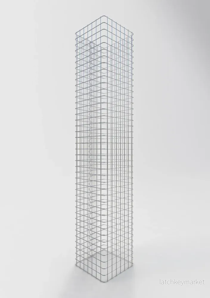 Gabionpelare, kantig 37 cm x 37 cm, 200 cm hög, MW 5 cm x 5 cm - Bild 2