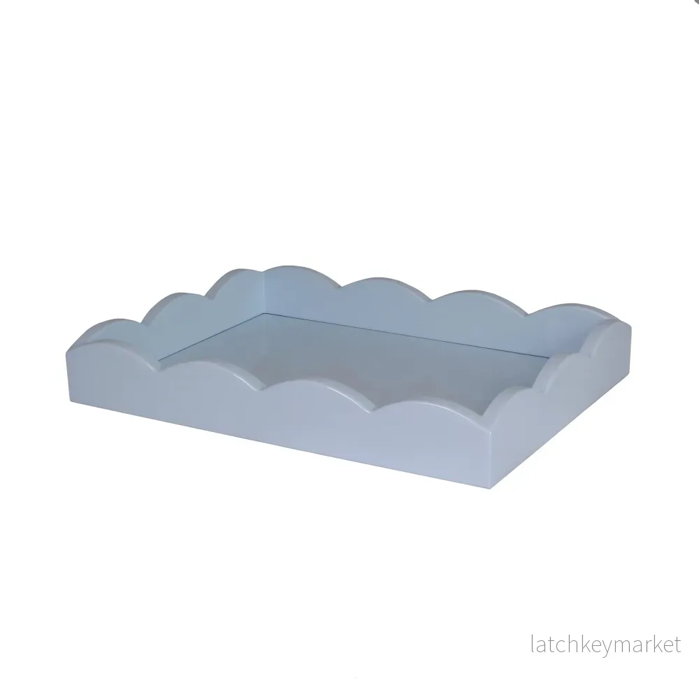 Scalloped Tray Pale Denim Scalloped Tray Pale Denim