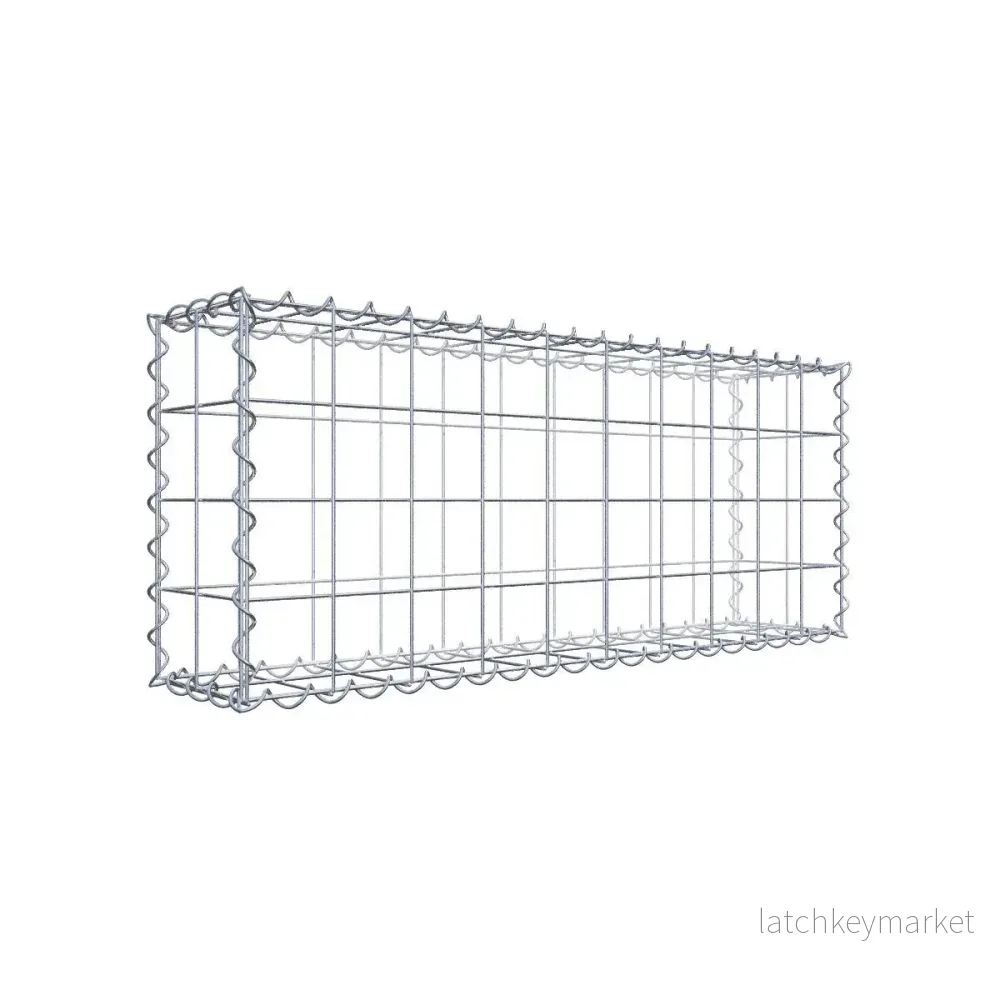 Gabion 100 cm x 40 cm x 20 cm (L x H x D), maskstorlek 10 cm x 10 cm, spiral Gabion 100 cm x 40 cm x 20 cm (L x H x D), maskstorlek 10 cm x 10 cm, spiral