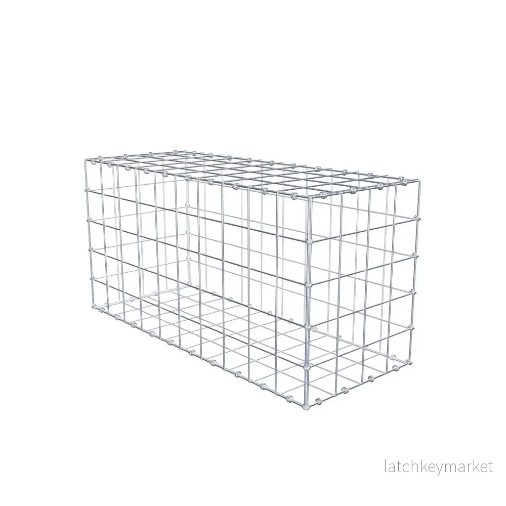 Gabion 100 cm x 50 cm x 40 cm (L x H x D), maskstorlek 10 x 10 cm, spiralring Gabion 100 cm x 50 cm x 40 cm (L x H x D), maskstorlek 10 x 10 cm, spiralring