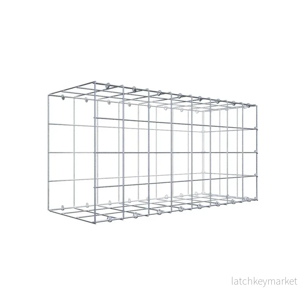 Typ 2 påbyggnadsgabion 80 cm x 40 cm x 30 cm (L x H x D), maskstorlek 10 cm x 10 cm, C-ring Typ 2 påbyggnadsgabion 80 cm x 40 cm x 30 cm (L x H x D), maskstorlek 10 cm x 10 cm, C-ring