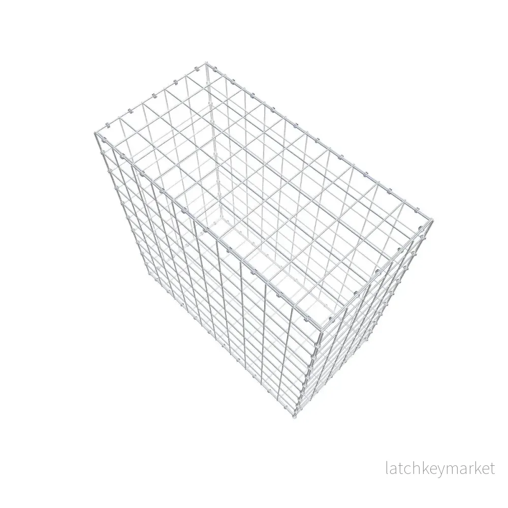 Gabion 100 cm x 100 cm x 50 cm (L x H x D), maskstorlek 10 x 10 cm, spiralring - Bild 3