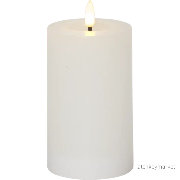 Batteridrivet LED Blockljus Flamme Flow Vit 15 cm - Bild 2