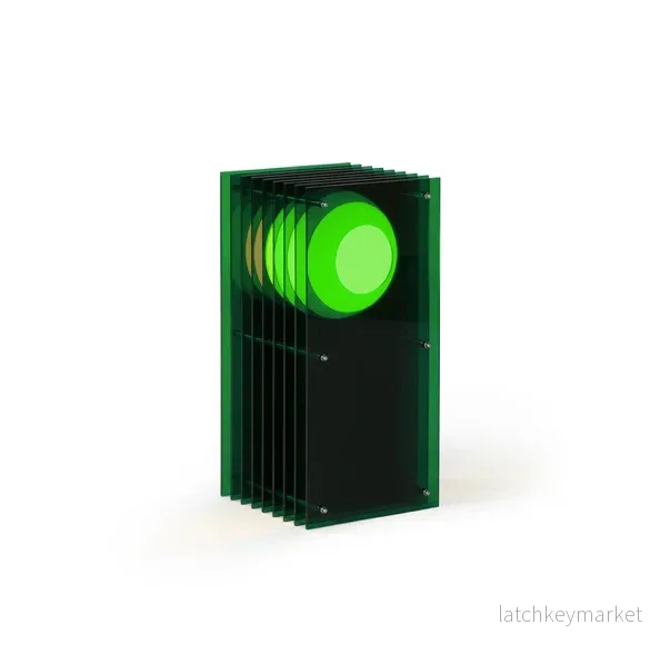 LOP Small Rectangle Green Lamp LOP Small Rectangle Green Lamp