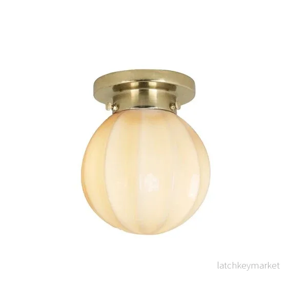 Badrumslampa Tak Marit Mässing/Opal Beige Liten - Bild 2