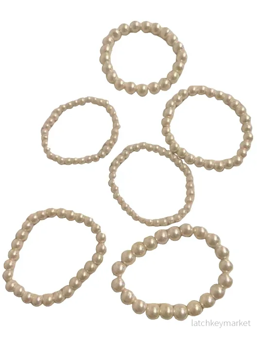 Pärlarmband – Set om 6 st