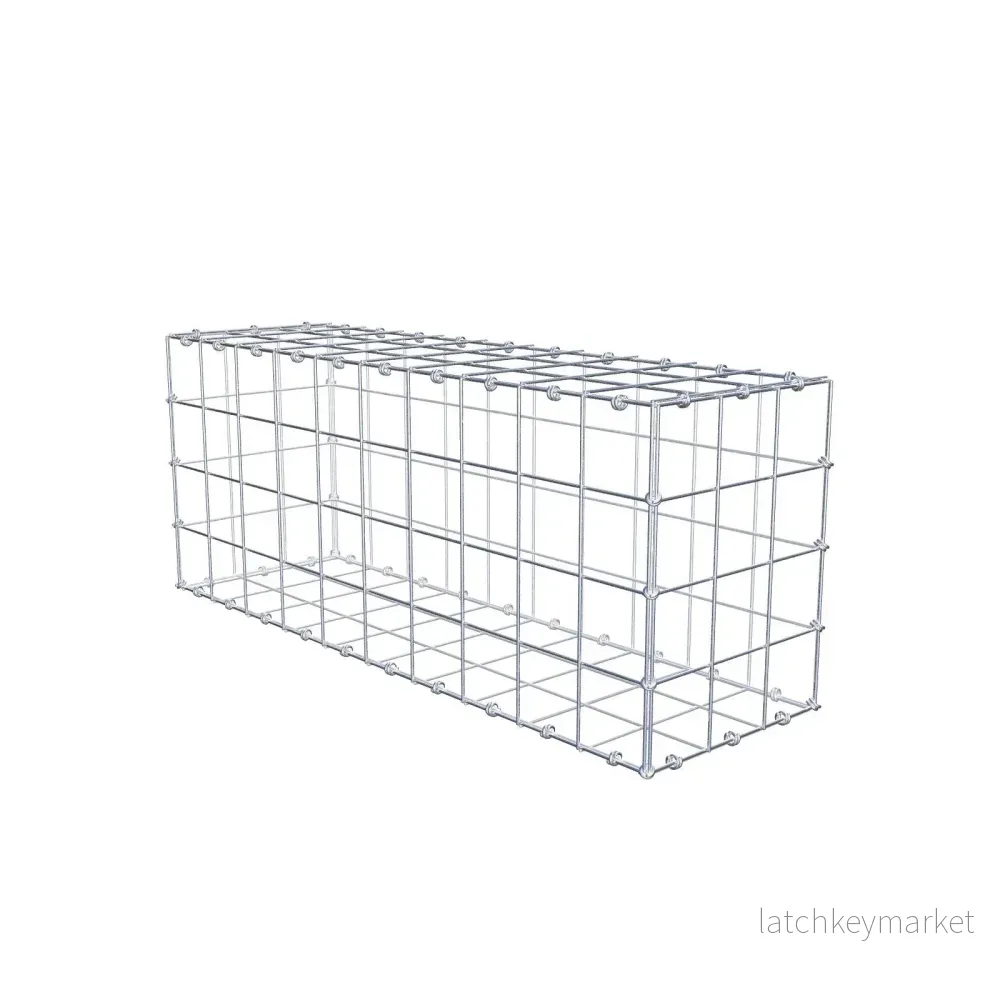 Gabion 100 cm x 40 cm x 30 cm (L x H x D), maskstorlek 10 x 10 cm, spiralring Gabion 100 cm x 40 cm x 30 cm (L x H x D), maskstorlek 10 x 10 cm, spiralring