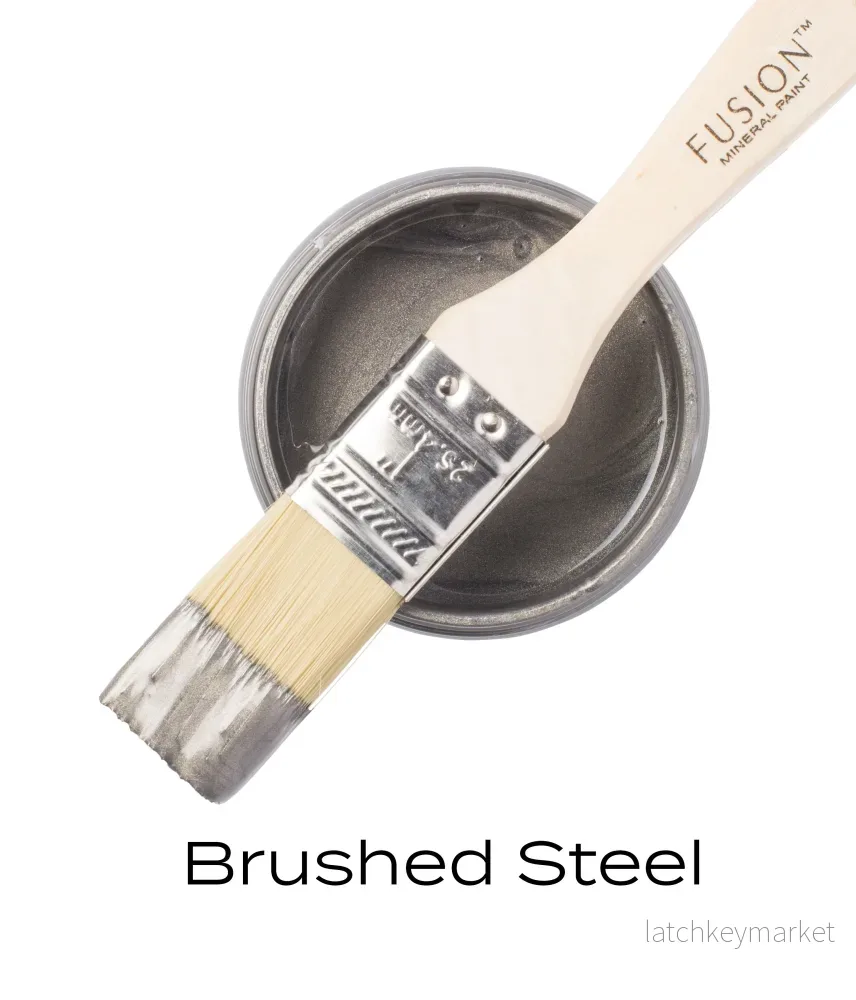 Fusion Mineral Paint Metallics Brushed Steel - Bild 3