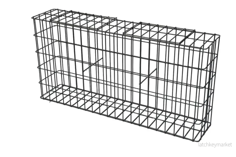 Varmförzinkad gabion 102 cm x 52 cm x 22 cm, maskstorlek 5 cm x 10 cm, helsvetsad Varmförzinkad gabion 102 cm x 52 cm x 22 cm, maskstorlek 5 cm x 10 cm, helsvetsad