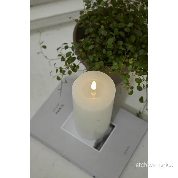 Blockljus LED Flamme Flow Vit - Bild 3