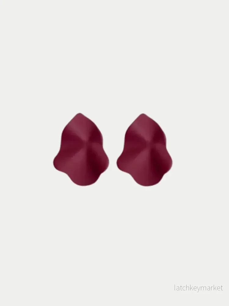 Lip Örhängen, Small, Burgundy