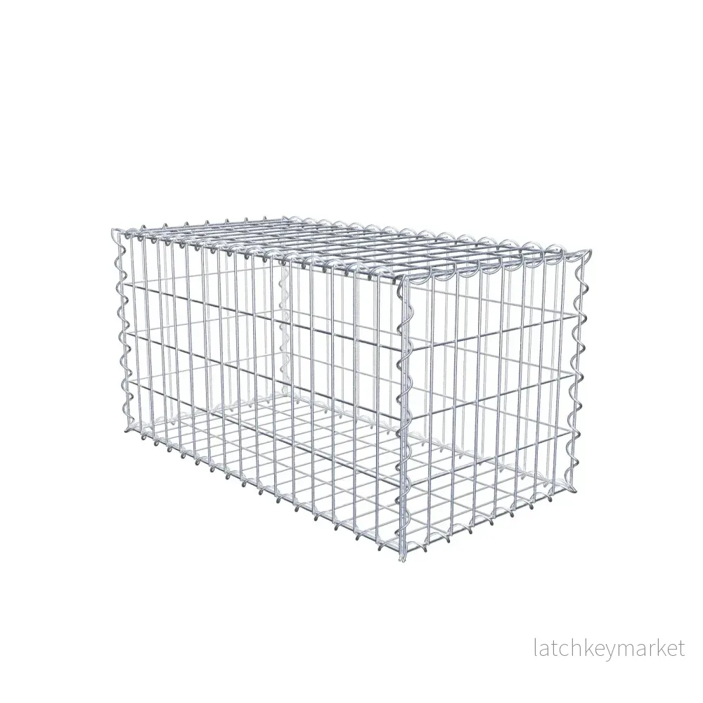 Gabion 80 cm x 40 cm x 40 cm (L x H x D), maskstorlek 5 cm x 10 cm, spiral Gabion 80 cm x 40 cm x 40 cm (L x H x D), maskstorlek 5 cm x 10 cm, spiral