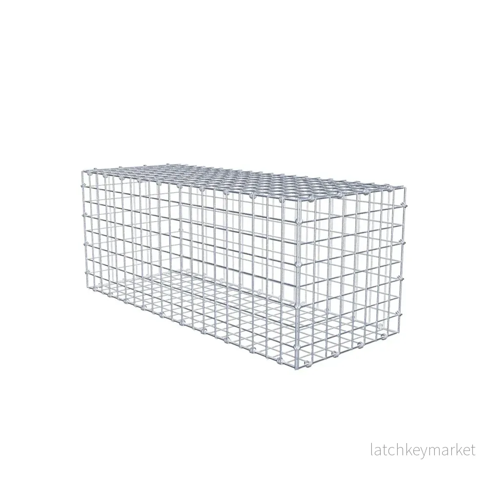 Gabion 100 cm x 40 cm x 40 cm (L x H x D), maskstorlek 5 x 5 cm, spiralring Gabion 100 cm x 40 cm x 40 cm (L x H x D), maskstorlek 5 x 5 cm, spiralring