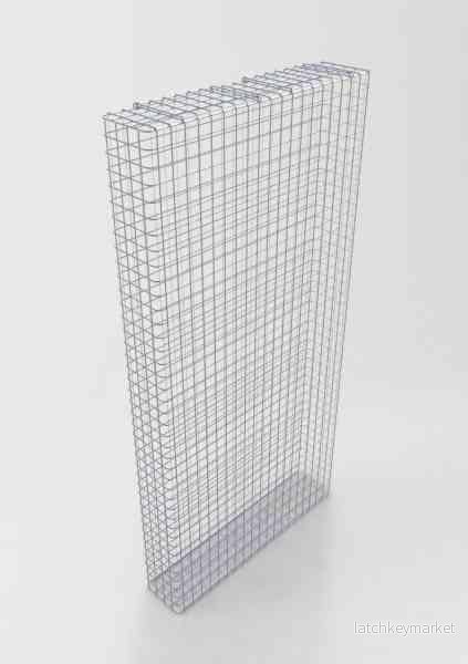 Varmförzinkad gabion 102 cm x 202 cm x 22 cm, maskstorlek 5 cm x 5 cm, helsvetsad - Bild 2