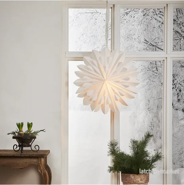 Adventsstjärna Pappersstjärna Clipp 60 cm vit - Bild 2