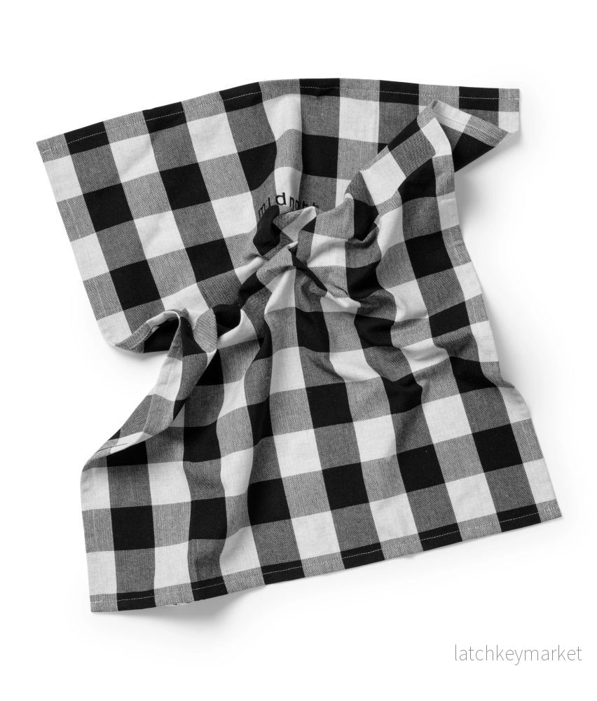 Midnatt Tea Towel Black / White - Bild 2