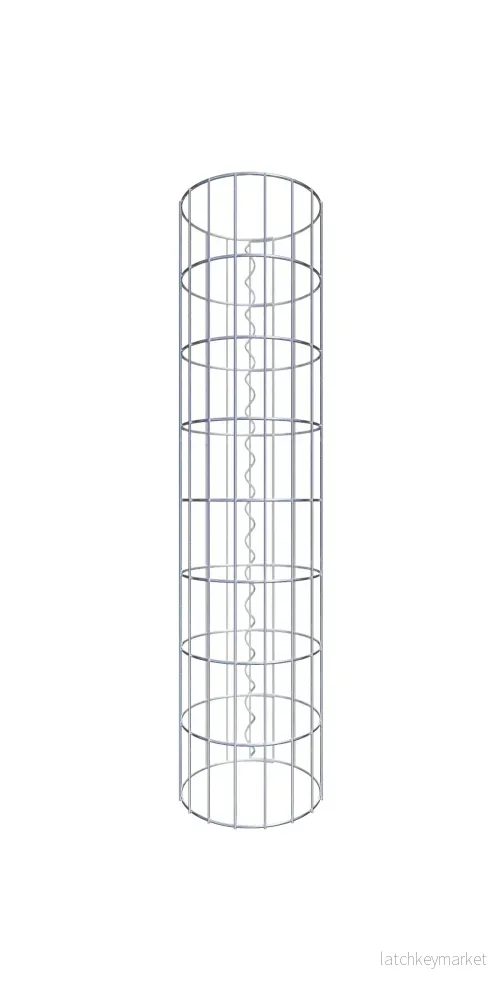 Gabionpelare rund 27 cm diameter, 80 cm höjd, maskstorlek 5 cm x 10 cm Gabionpelare rund 27 cm diameter, 80 cm höjd, maskstorlek 5 cm x 10 cm