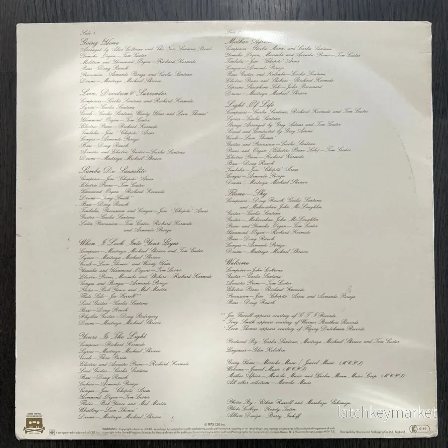 Santana - Welcome Lp 1973 - Bild 2