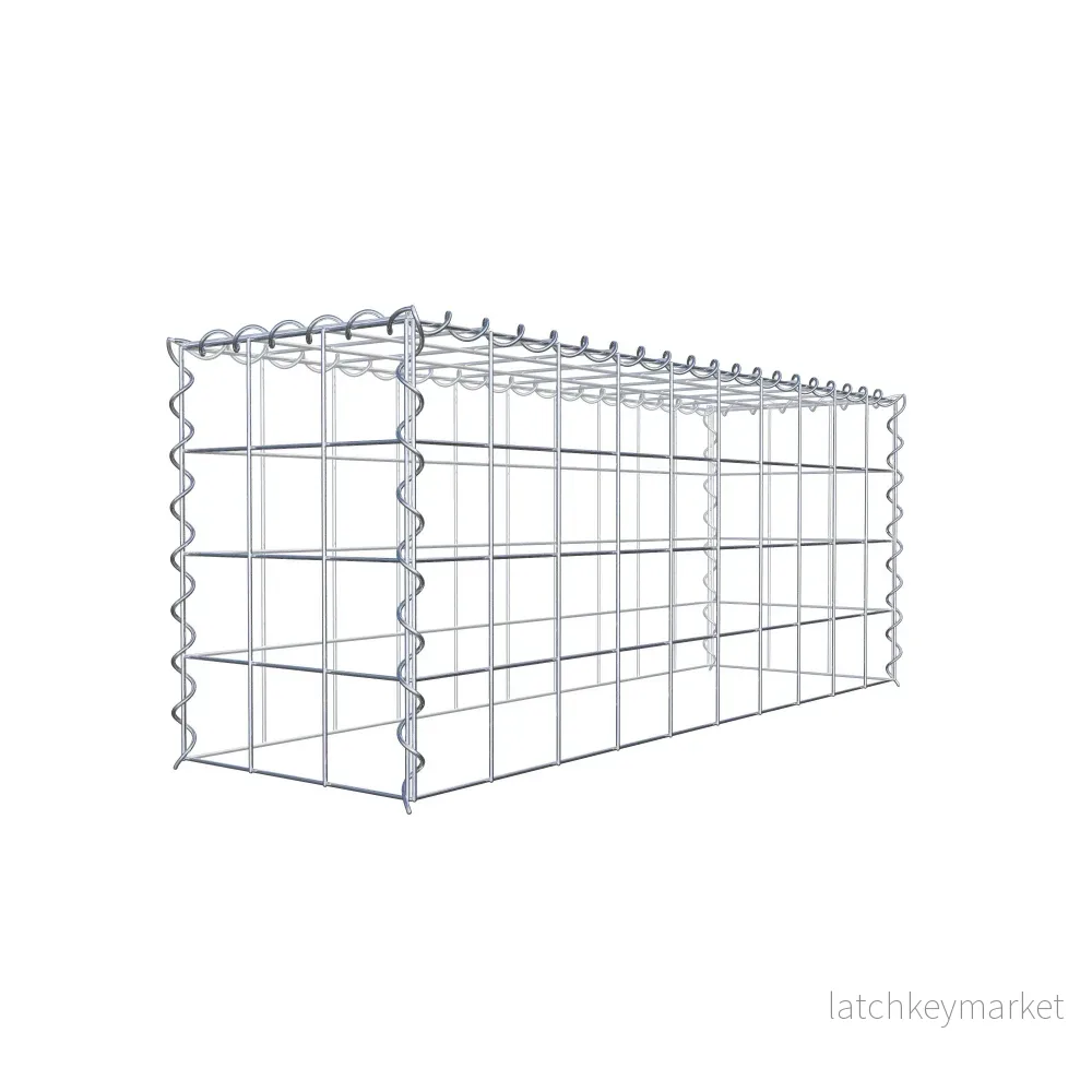 Extra gabion typ 3 100 cm x 40 cm x 30 cm (L x H x D), maskstorlek 10 cm x 10 cm, spiral - Bild 3