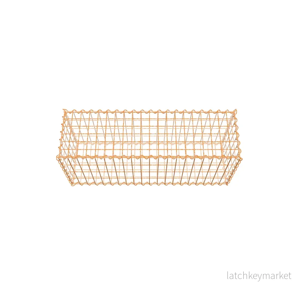 Rostig gabion 100 cm x 40 cm x 30 cm (L x H x D), maskstorlek 5 cm x 10 cm, spiral - Bild 3