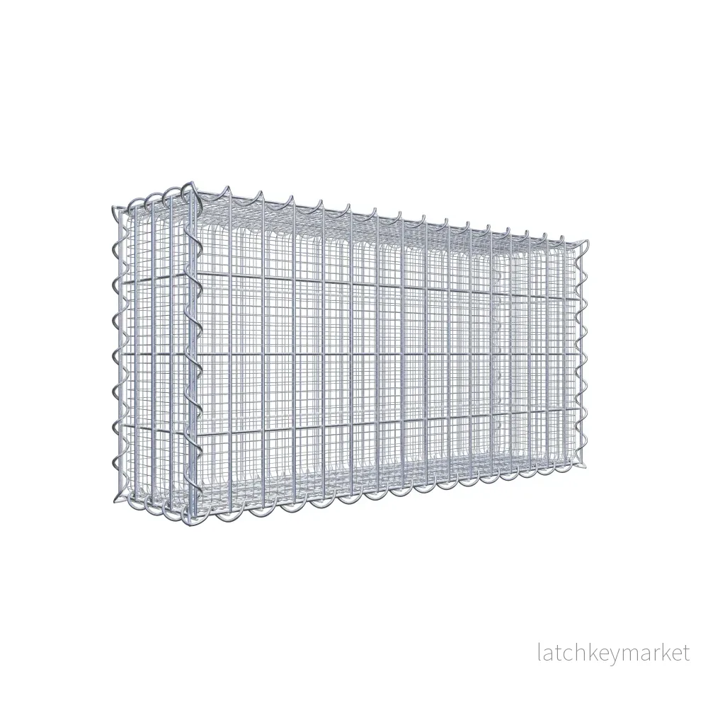 Sandgabion 80 cm x 40 cm x 20 cm (L x H x D), maskstorlek 5 cm x 10 cm, spiral