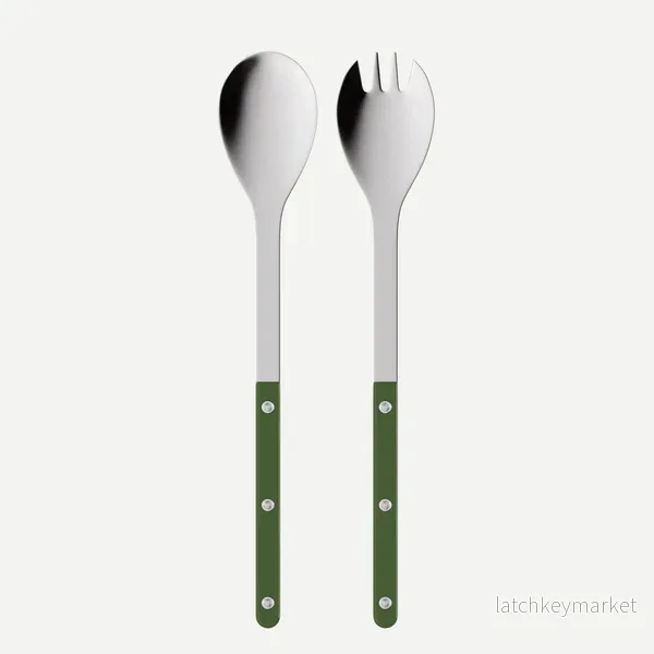 Sabre Paris Salad Cutlery Set Dark Green Sabre Paris Salad Cutlery Set Dark Green