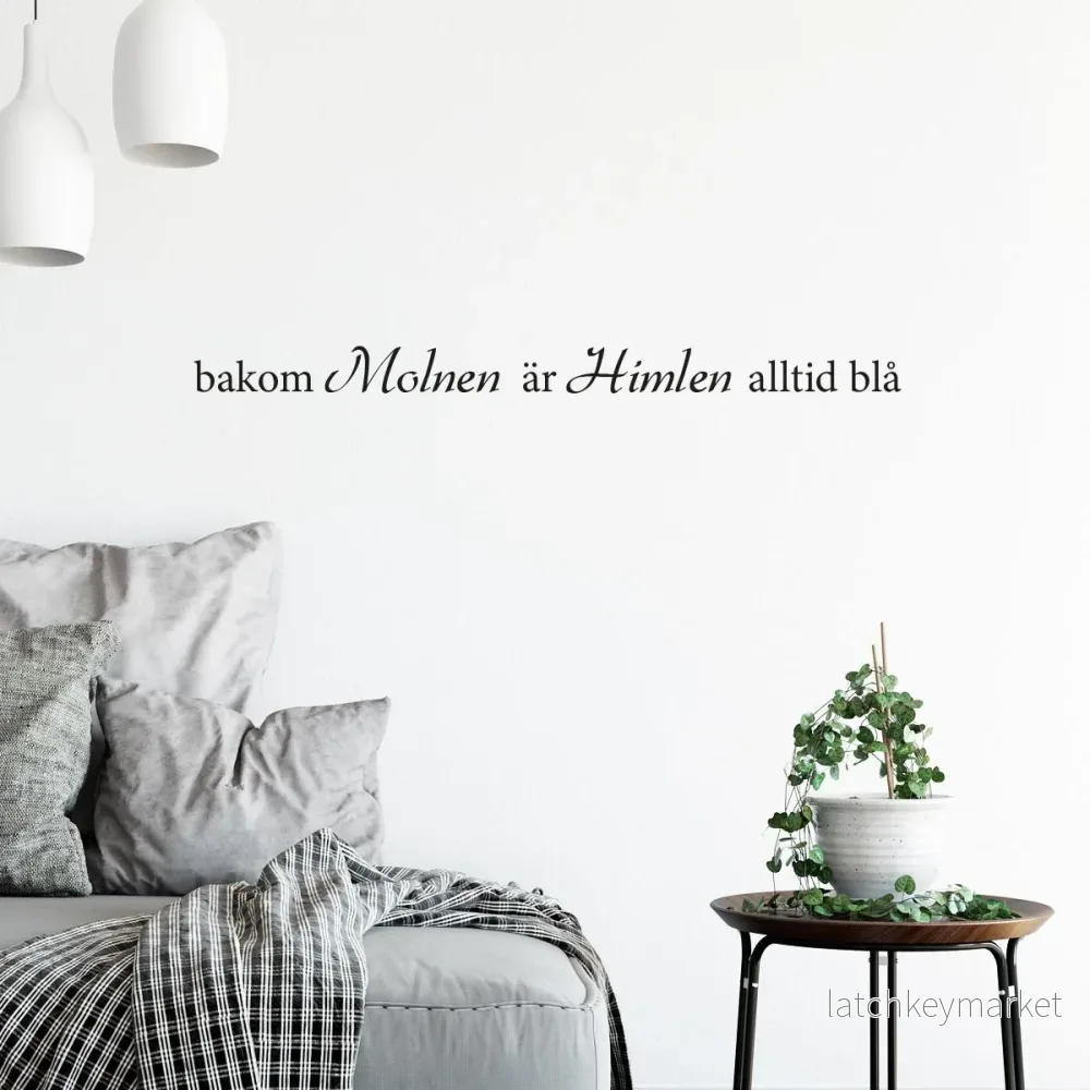 Väggord bakom molnen