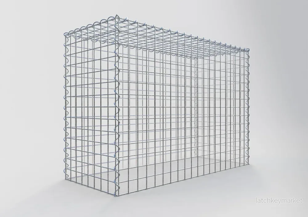 Extra gabion typ 3 100 cm x 70 cm x 40 cm (L x H x D), maskstorlek 5 cm x 5 cm, spiral - Bild 2