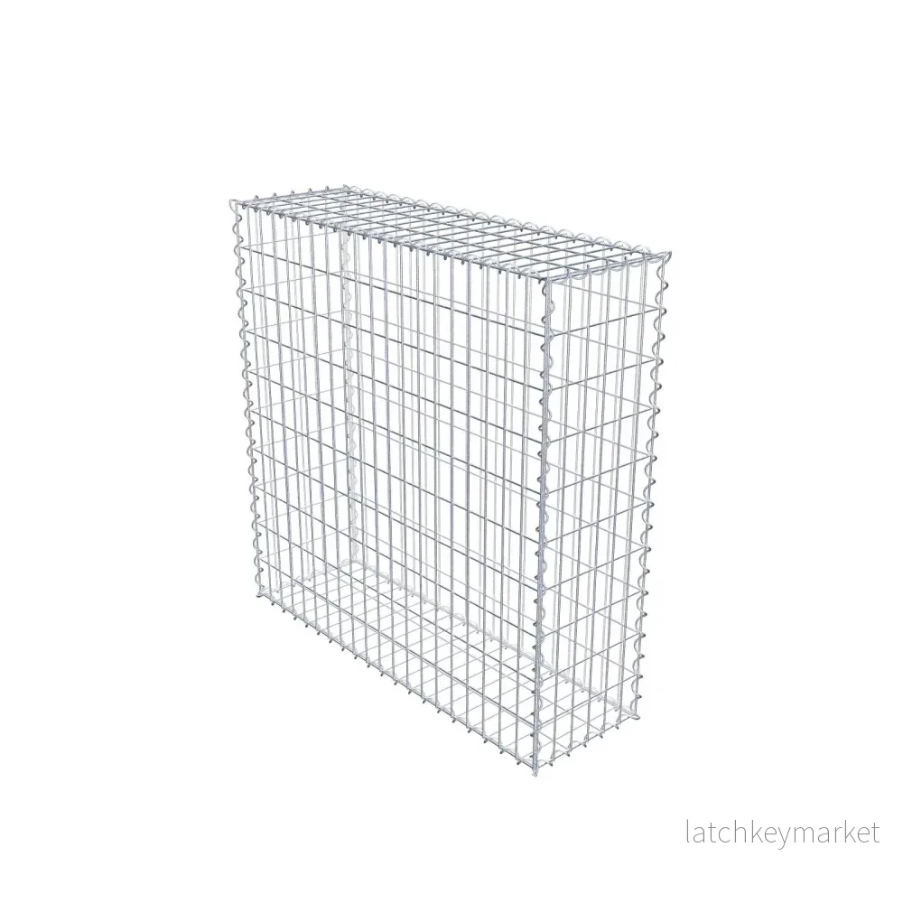 Gabion 100 cm x 100 cm x 30 cm (L x H x D), maskstorlek 5 cm x 10 cm, spiral Gabion 100 cm x 100 cm x 30 cm (L x H x D), maskstorlek 5 cm x 10 cm, spiral