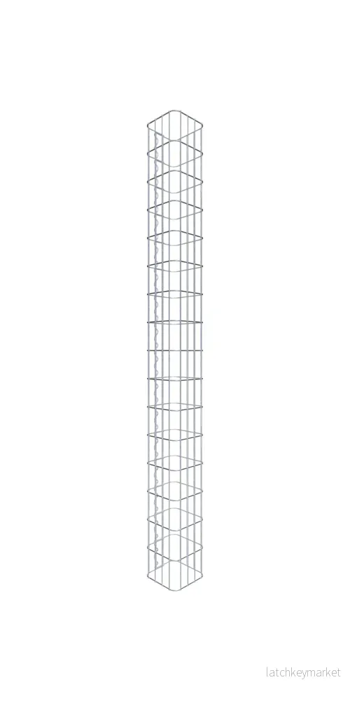 Gabionpelare, kvadrat 22 cm x 22 cm, 160 cm hög, MW 5 cm x 10 cm
