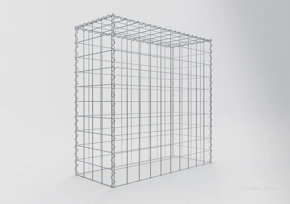 Extra gabion typ 3 100 cm x 100 cm x 40 cm (L x H x D), maskstorlek 10 cm x 10 cm, spiral - Bild 2