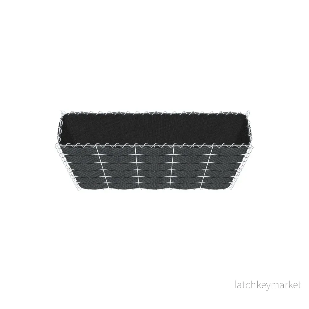 Grön gabion med fleece & insynsskydd 100 cm x 60 cm x 20 cm (L x H x D), maskstorlek 10 cm x 10 cm, spiral - Bild 3