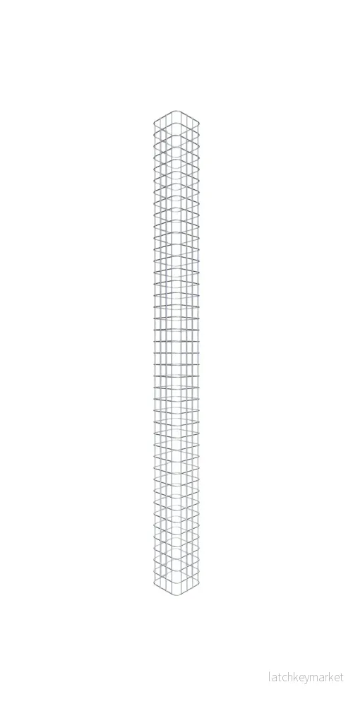 Gabionpelare, kvadrat 22 cm x 22 cm, 200 cm hög, MW 5 cm x 5 cm