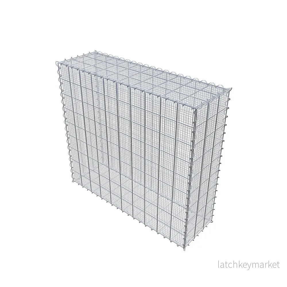 Sandgabion 100 cm x 90 cm x 30 cm (L x H x D), maskstorlek 10 cm x 10 cm, spiral - Bild 2