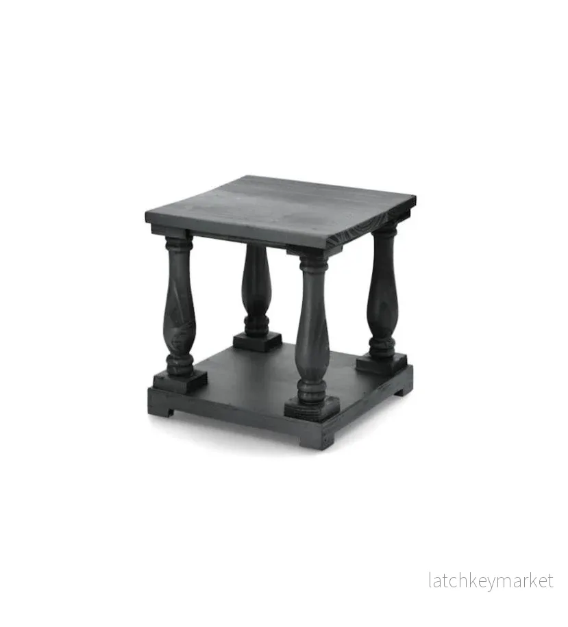 Dekorativt Piedestalbord 20x20x21 cm Svart