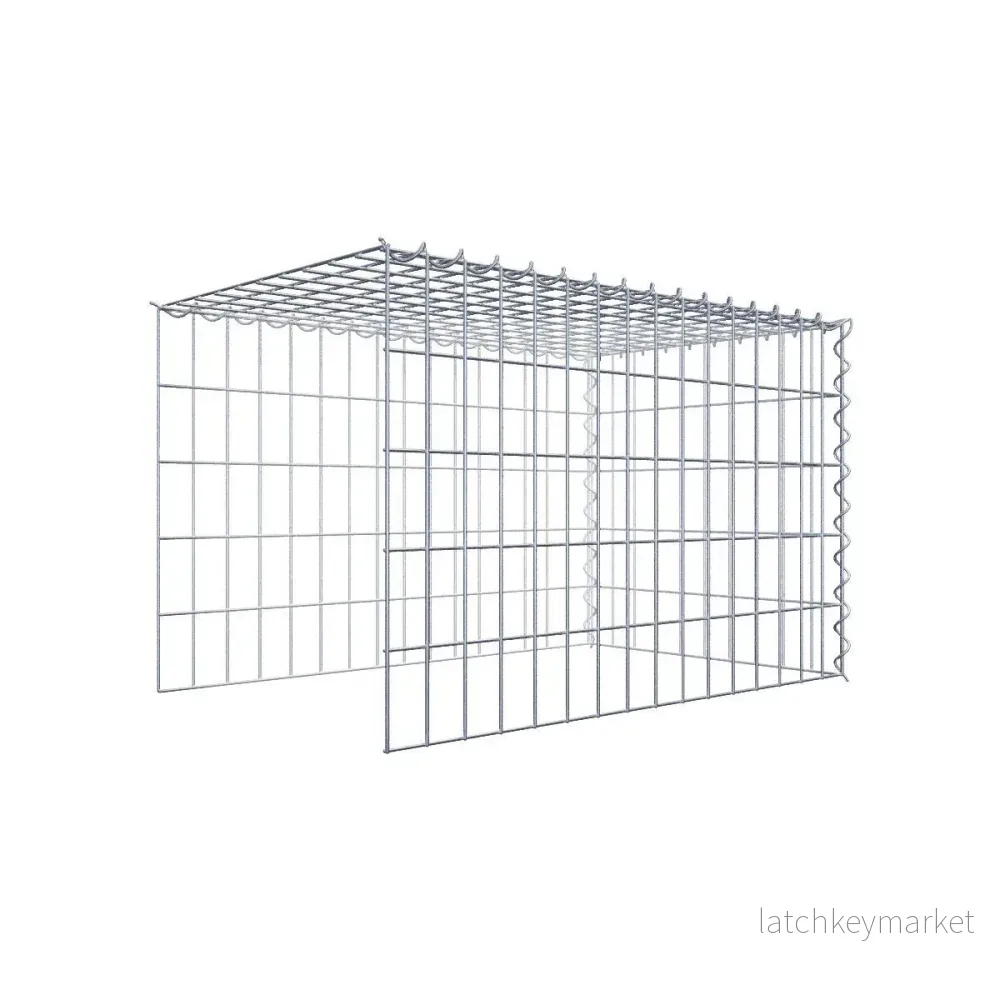 Extra gabion typ 4 80 cm x 50 cm x 50 cm (L x H x D), maskstorlek 5 cm x 10 cm, spiral Extra gabion typ 4 80 cm x 50 cm x 50 cm (L x H x D), maskstorlek 5 cm x 10 cm, spiral