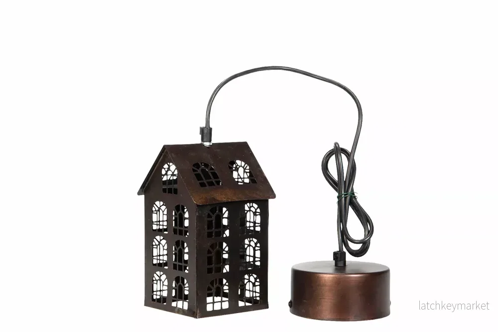 Taklampa Hus Antik Brun 11,5×12,5×20,5cm HH REA Taklampa Hus Antik Brun 11,5×12,5×20,5cm HH REA