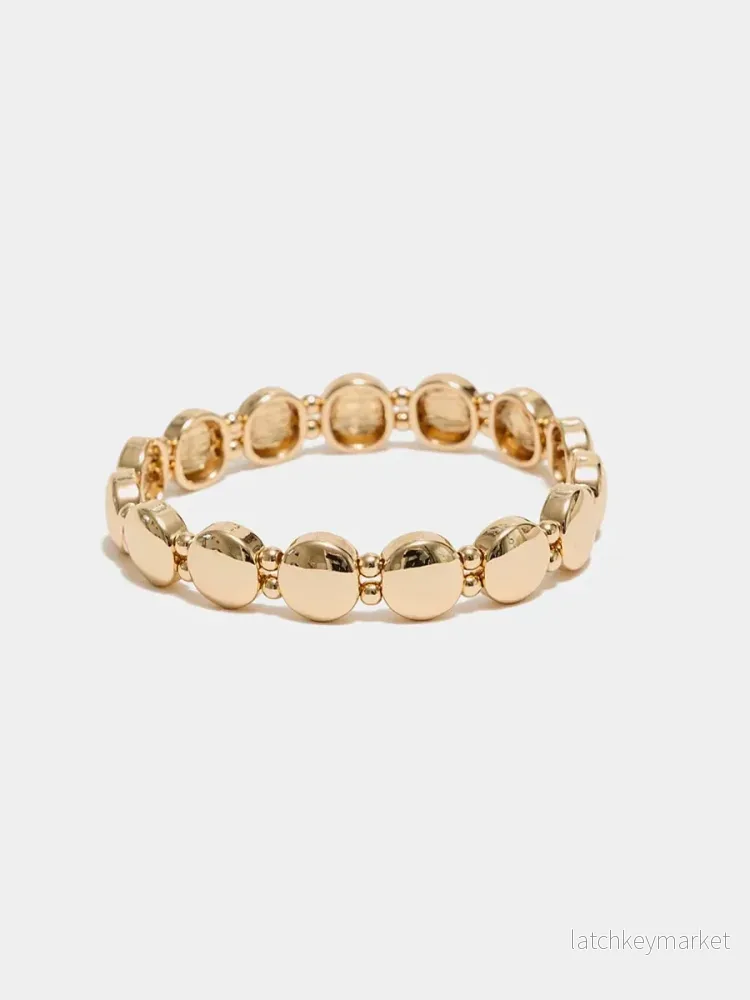 Ava Petite Elastiskt Armband, Gold